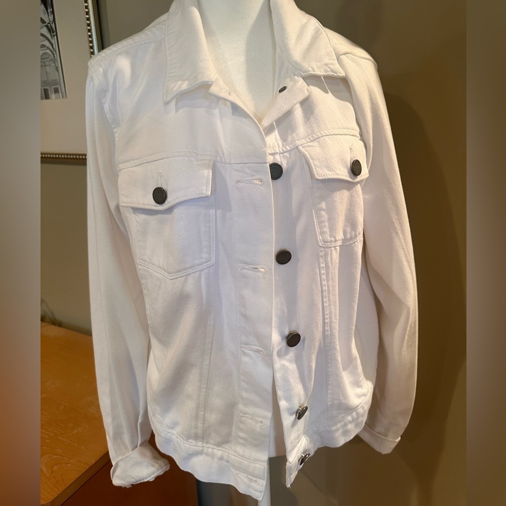 Paige White Jean Jacket, Size L